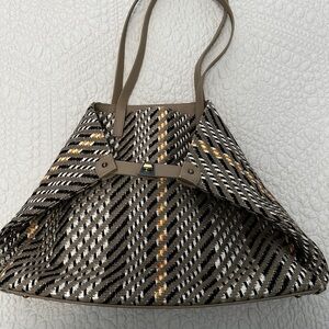 AKRIS Woven Tote Bag